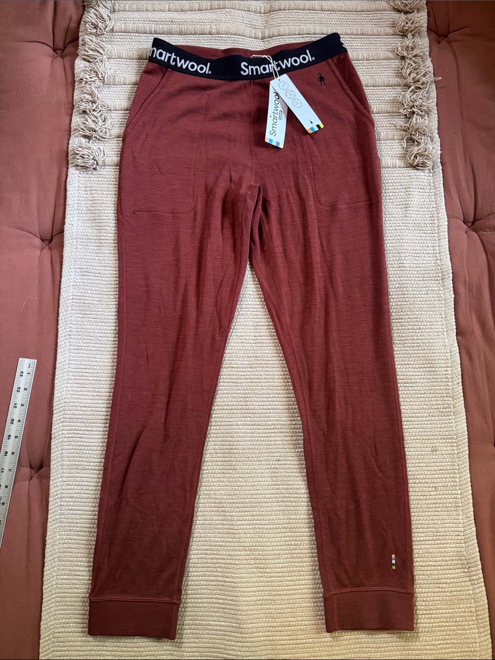 Smartwool joggers merino wool henna mahogany pecan brown unisex adult S NEW NWT